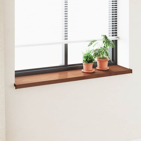 vidaXL Appui de fenêtre Bois marron 120 x 35 x 4,5 cm PVC (1/5)