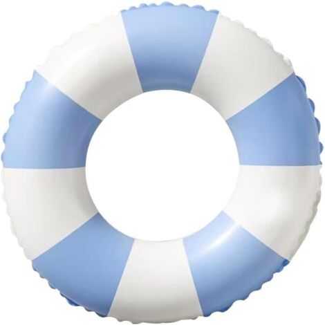 Bouée gonflable pour piscine, jouet de natation avec fruits et décorations sirène, accessoires pour s'amuser dans l'eau en été, à la plage ou au lac - Rayures bleues (1/5)