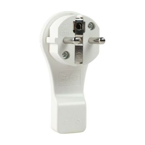 AS Schwabe 45030 Schutzkontakt-Flachstecker Kunststoff mit Aussteckhilfe 230 V Weiß IP20