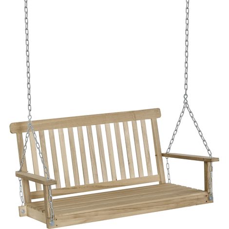 hängeschaukel easycomfort fichtenholz 119x65x61 cm