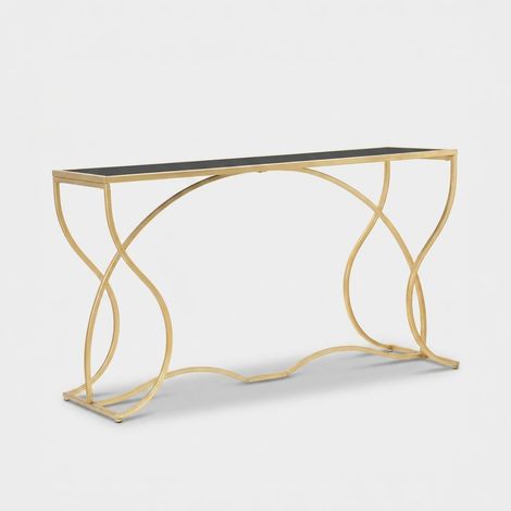 Design-Konsole aus Metall und gehärtetem Glas Sunshine (1/5)
