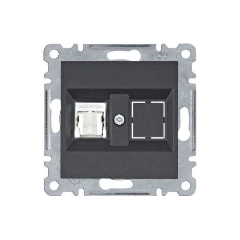 Prise murale simple Lumina RJ45 cat.5e UTP noire WL2113
