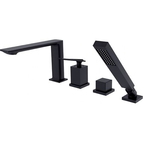 Mitigeur de bain 4 trous à encastrer ASPIRA noir mat (1/2)