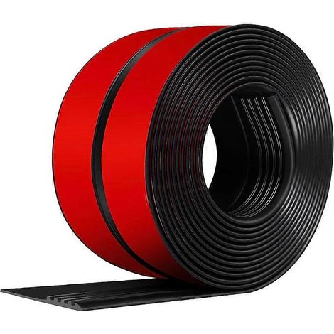 Profilé de bord de marche autocollant, moulure de nez de marche antidérapante en caoutchouc pour usage intérieur et extérieur, noir (1/5)