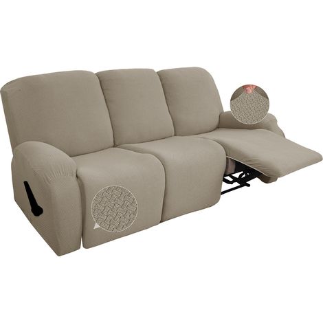 1 Housse de canapé, tissu jacquard brodé, pour fauteuil de massage, ajustable 3 places, salon (1/5)