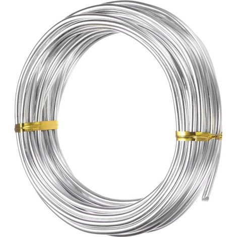 3 mm x 10 m Silberner handgewebter Aluminiumdraht für DIY-Bastelarbeiten und Blumen (1/5)