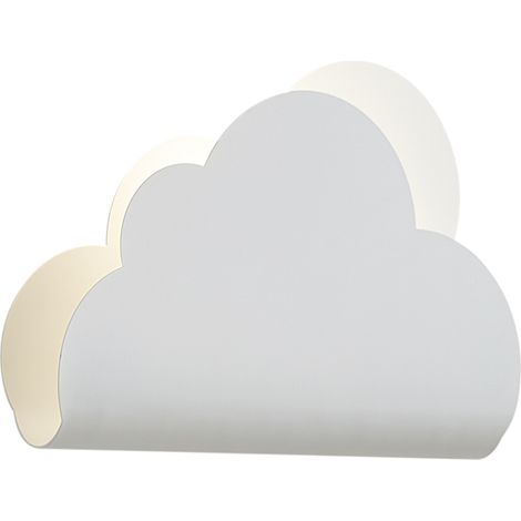 QAZQA Children's Wall Lamp White Cloud with Sun - Cloudy