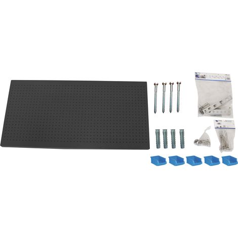 SimonRack Panneau Mural Perforé Porte-Outils avec 30 Crochets – 600x1200x35 mm – Acier Antracite – Simonwork