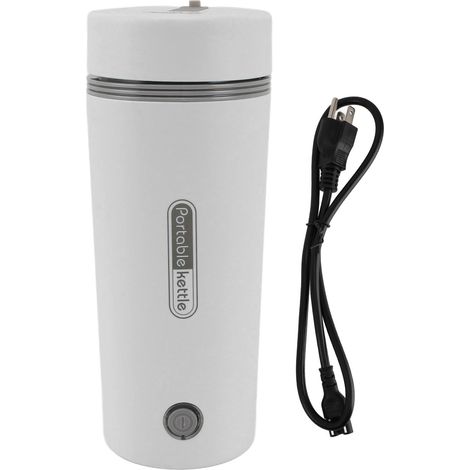 Bouilloire électrique de voyage 300W 350ml acier inoxydable isolation automatique portable mini chauffe-eau pour café thé blanc prise US 110V 60Hz (1/5)