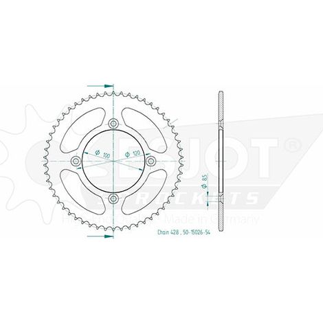 Couronne Acier TT Beta - 428 - 54 Dents - Similaire JTR798 - Made in Germany