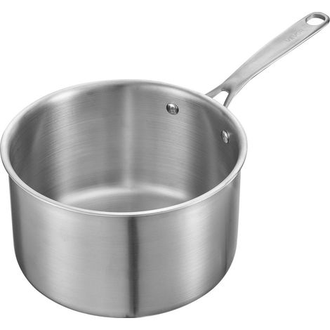 Casserole de 4 litres, en acier inoxydable avec couvercle en verre, petite casserole antiadhésive multifonctionnelle avec poignée ergonomique, compatible four, lave-vaisselle et plaque à induction. (1/5)