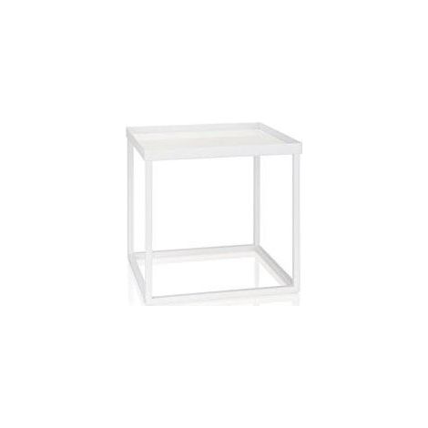 ANDREA HOUSE MU14088 Mesa Metal/Vid Apilable Blanco - ref: MU14088