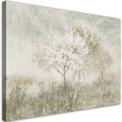 Tableau sur toile Un arbre à fleurs dans la prairie 60x40 (1/5)