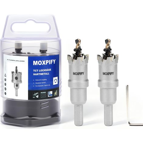 2 pièces Scie cloche TCT en métal dur 21 mm, Foret en métal pour acier inoxydable (1/5)