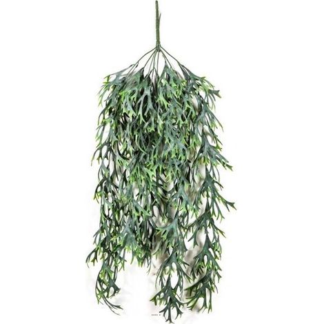 Chute de staghorn artificiel L 80 cm vert (1/3)