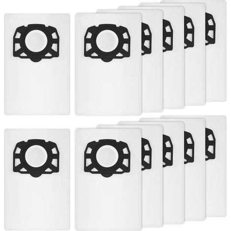 12 Pièces Sacs AspirateurPour Kärcher WD4 WD5 WD6 WD5 P WD6 P MV4 MV5 MV6, sacs filtrants en non-tissé 487,sacs filtrants pour aspirateur humide et sec,Pour Kärcher 2.863-006.0 (1/5)