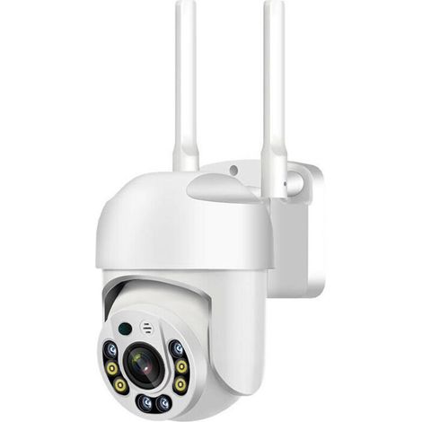 Caméra de surveillance interieur / exterieur Caméras de sécurité sans fil QX65 pour l'extérieur, caméras extérieures Wi-Fi 5G 5 GHz pour la sécurité de la maison, caméras de sécurité 355° avec alarme (1/5)