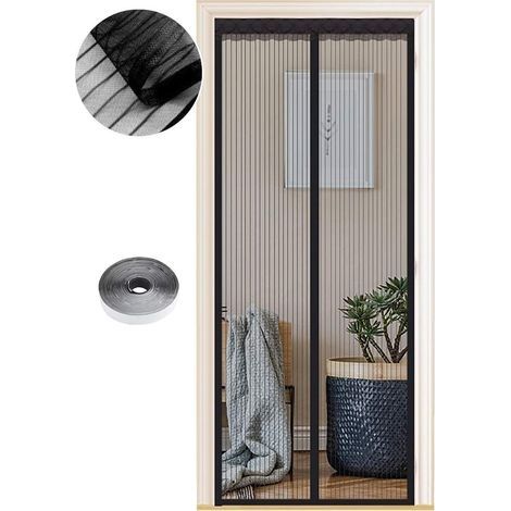 Pièce 110 210cm Moustiquaire Porte Moustiquaire Magnétique Rideau pour Porte Anti Moustique Rideau Moustiquaire Coulissante Porte Moustiquaire Magnétique avec Rayures Installation Facile (1/5)