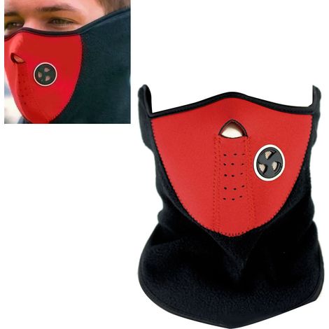 Cache-cou respirant et confortable pour le cyclisme, rouge. Protection solaire optimale. (1/5)