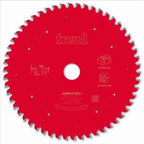 Lama per sega circolare portatile a batteria FREUD - Ø165 1,8/1,3 AL20 Z54 TP 0° - F03FS10086 -FR07A002HC