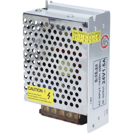 Alimentation à découpage S-35-24 CC pour rubans LED, caméras de vidéosurveillance et projets informatiques 110 V/220 V (1/5)