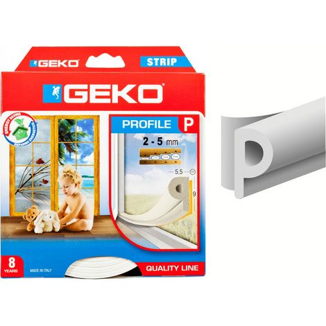 CALFEUTRAGE ADHESIF EN EPDM PROFIL P 6M BLANC (1/5)