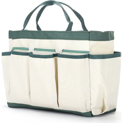 Sac à outils de jardinage, sac de rangement portable multi‑poches en tissu Oxford résistant, sac fourre‑tout pour outils de jardin extérieur (1/3)