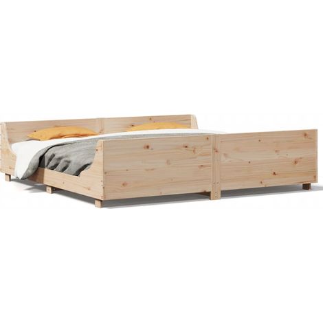 Maison Exclusive - Massivholzbett ohne Matratze 180x200 Kiefernho