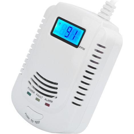 Détecteur de Gaz avec Alerte Sonore et Vocale, Sécurité Maison - Prise Européenne 90‑240V