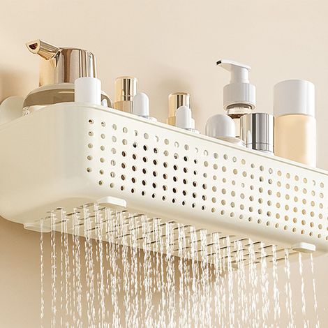 Badezimmer-Aufbewahrungsregal, Wandmontage, kein Bohren erforderlich, Wand-Schminktisch-Organizer, mittlere Größe. (1/4)