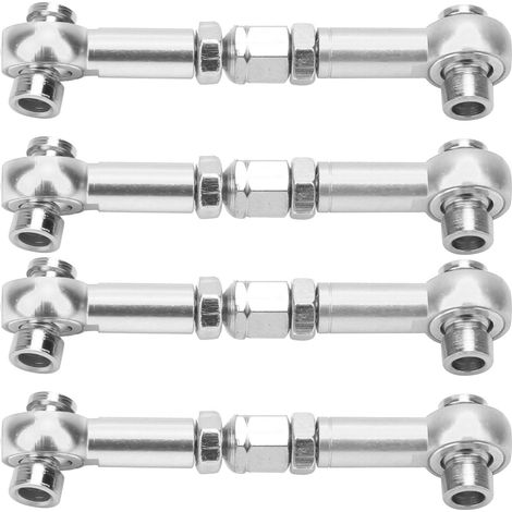 4 Pièces Tige de Direction en Alliage d'Aluminium pour HSP 94122 1/10, Pièces Améliorées RC, Argenté (1/5)