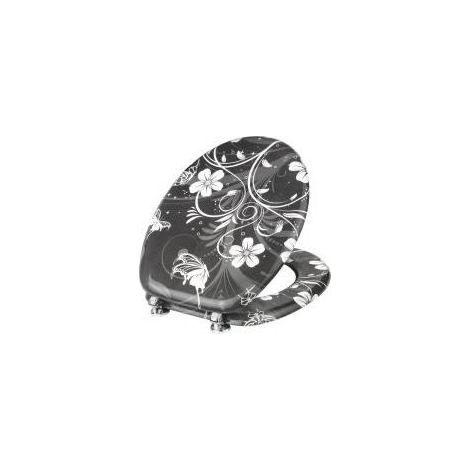 WHITE FLOWER WC-Sitz antibac.Dekor