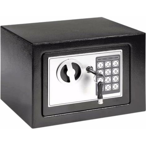Coffre-fort en acier de 4,6 Litres - Mot de Passe électronique, Coffre-fort de Bureau à domicile Pour Argent Liquide, Bijoux, Documents et Autres Objets de Valeur (23 x 17 x 17 cm),de DEBUNS (1/5)
