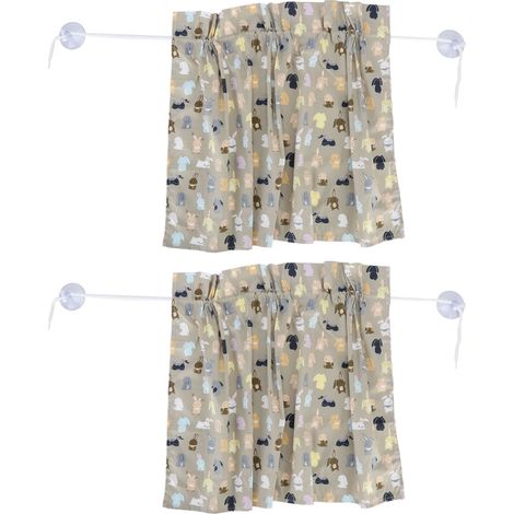 2PCS Store Souple Rideau Pare-Soleil pour Fenêtre de Voiture, Réglable avec Ventouses - Style Mignon Type 7 (1/5)