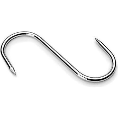 Crochet Boucher - Inox - 12,5 cm - Double Pointe - Lot de 6