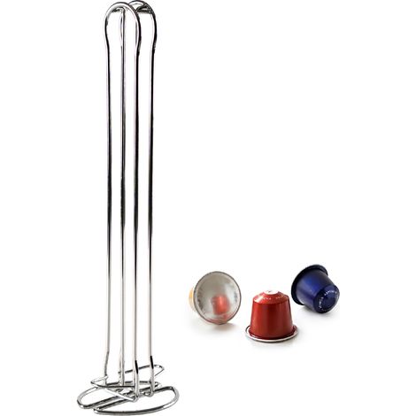 Porta Capsule Caffè in Metallo – Supporto Cialde Verticale Salvaspazio (20/30/36/40/52 Capsule) Organizzatore Caffè – Design Moderno e Girevole – Compatibile Tipo Nespresso Sonia-20Capsule