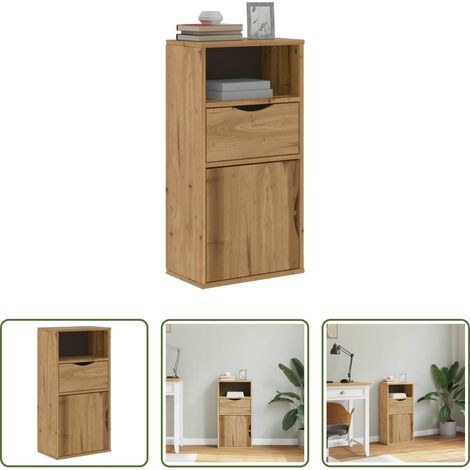 vidaXL Schrank mit Schublade - Beistellschrank mit Schublade ODDA 40x24x79cm Massivholz Kiefer (1/5)