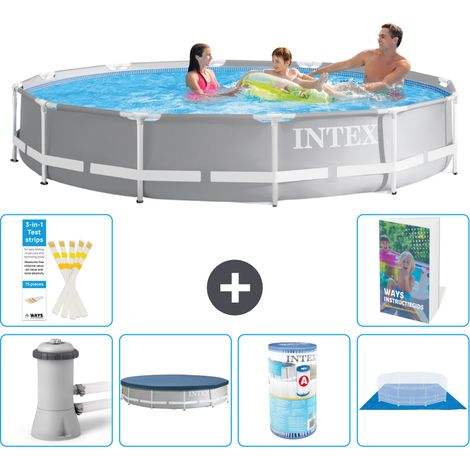 Prism Frame Pool Rund - 366x76 cm - 7-teilig S341