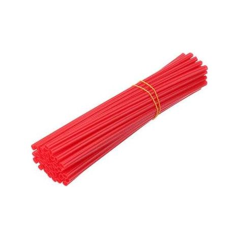 72 pcs 24 cm Rayon Couvre Roues Jantes Suaire Wrap Protecteur pour Moto Motocross,Rouge (1/5)