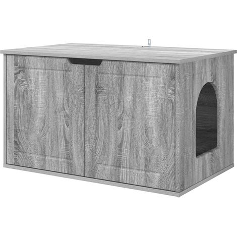 Casa para Gatos Gris Sonoma 85 x 55 x 50,5 cm vidaXL