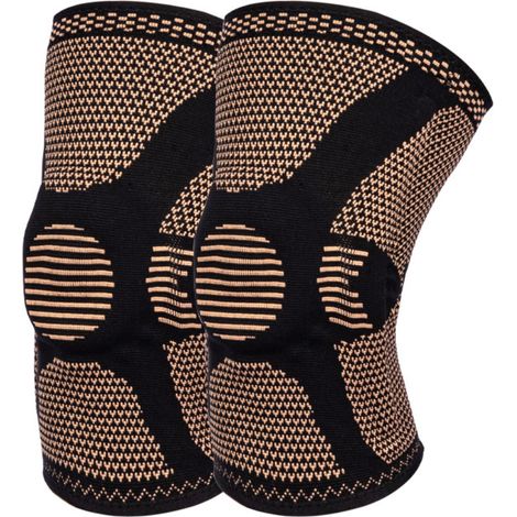 1 Paire Genouillère Élastique Respirante Manchon de Compression Antidérapant Nylon Silicone avec Ressort de Soutien pour Sport Entraînement Course (1/5)