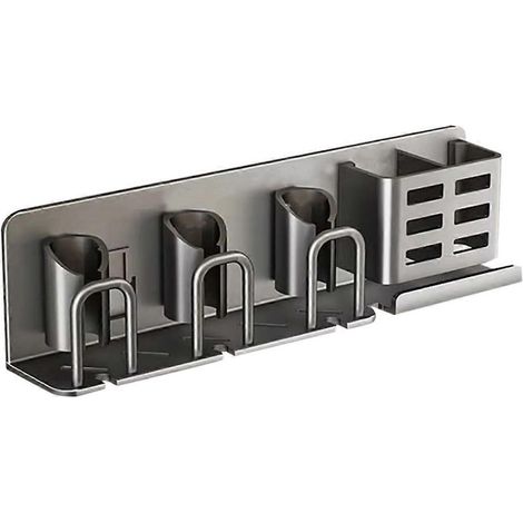 Porte-brosse à dents multifonction, porte-gobelet pour brosse à dents mural, sans perçage, organisateur de salle de bain, rangement de salle de bain B (1/5)