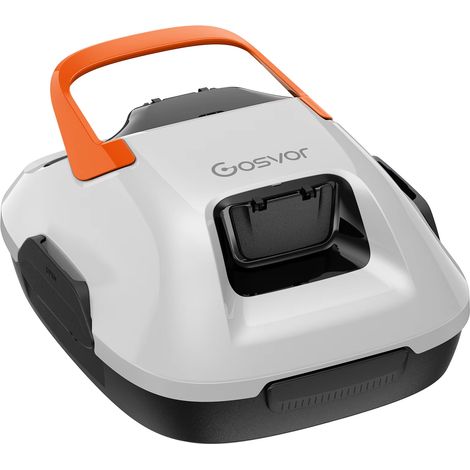 Robot Piscine Sans Fil Automatique, Aspirateur de Piscine Rechargeable, Autonomie 90 min, Nettoyage du Fond, pour Piscines Hors Sol jusqu'à 80 m² (1/5)