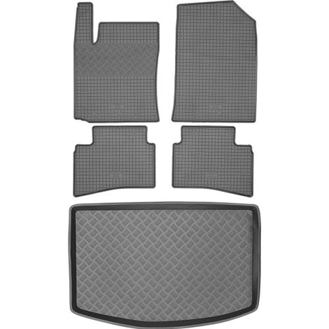 Kia Rio IV Schrägheck ab 2017 SET - Gummifußmatten + Kofferraummatte (1/5)