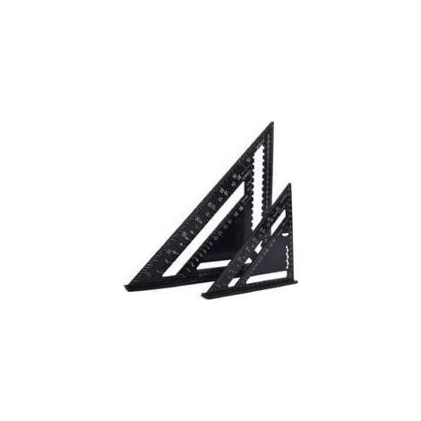 Equerre Menuisier Multifunctions 18cm et 30cm, Metal Aluminium Triangle Règle Équerre Trusquin Guide Raporteur Angle 45 90 Degres/Outillage Charpentier/Outil Traçage Guidage Menuiserie Bois (1/5)
