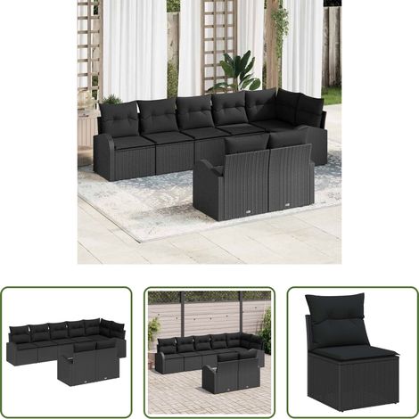 Poly-Rattan - Gartensofa-set 8 pcs Poly-Rattan (1/5)