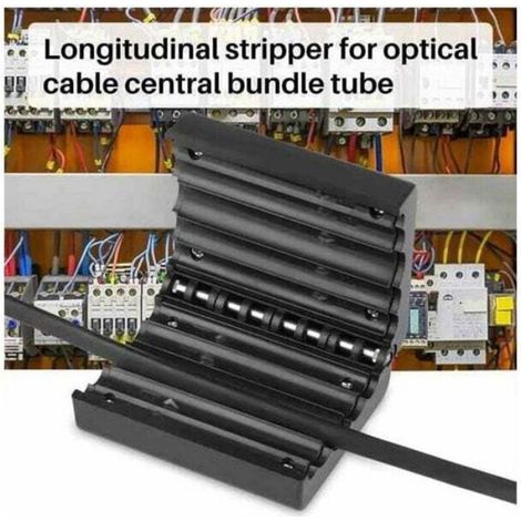 Pince À Dénuder Fibre Optique - Longitudinale - Rails De Guidage - Lames Métalliques - 67 X 57 X 30 Mm - Noir - 1 Pièce (1/4)