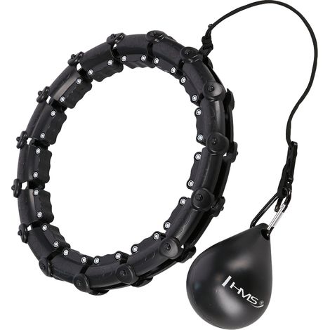 Gewichteter Hula Hoop, Schwarz - Fitness-Trainingsgerät
