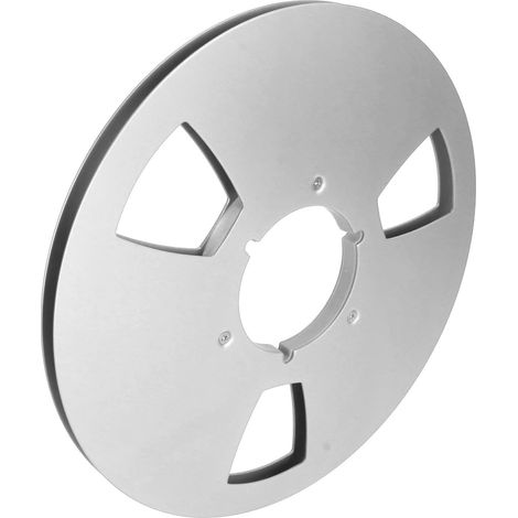 Bobine de bande magnétique 10 pouces 1/4 pouce, bobine ouverte, 3 trous de résistance au vent, bobine vide pour enregistrement, argent (1/5)
