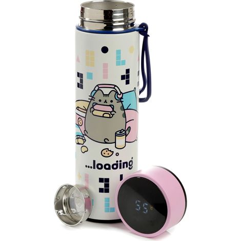 Bottiglia Termica in Acciaio con Termometro Digitale - Pusheen il Gatto - Gaming (1/5)